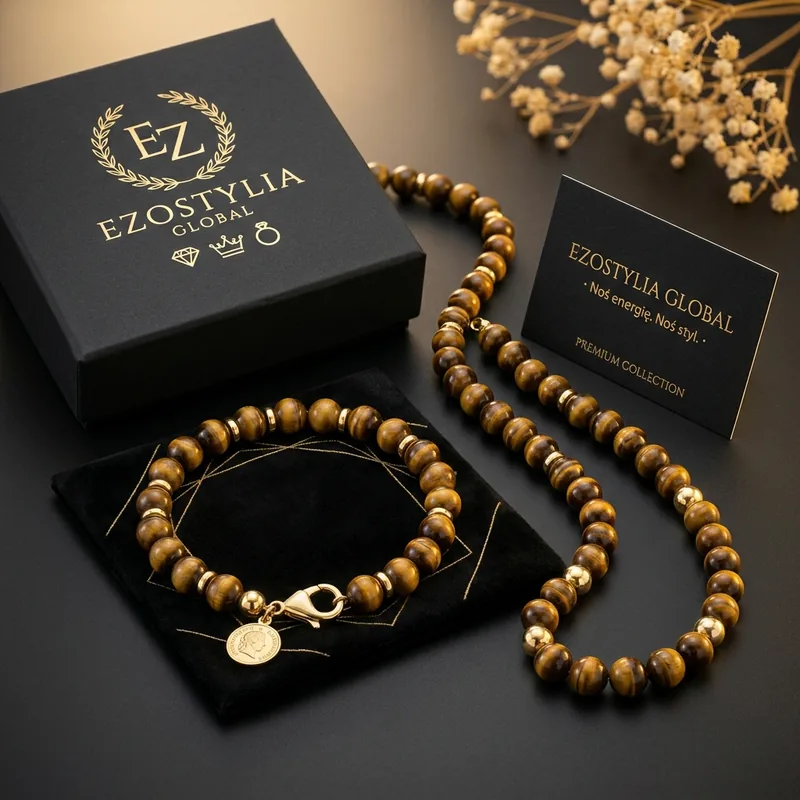 Bransoletka Tiger Eye Coin · Złoty Wiek