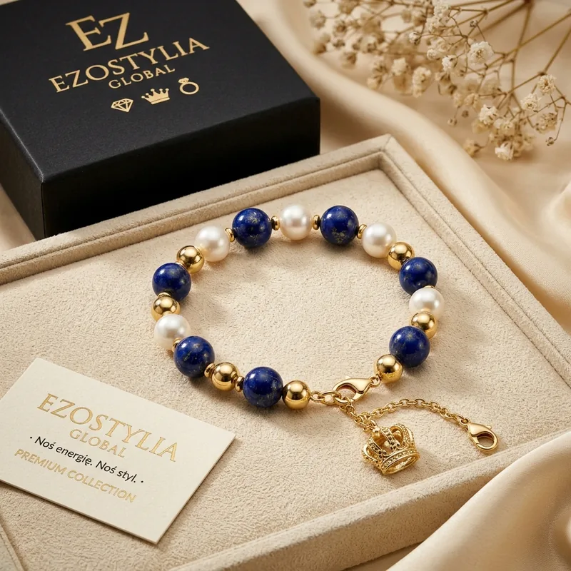 Bransoletka Lapis Pearl Chain · Królewska Linia