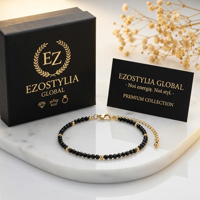 Bransoletka Thin Black Spinel · Ciemna Elegancja