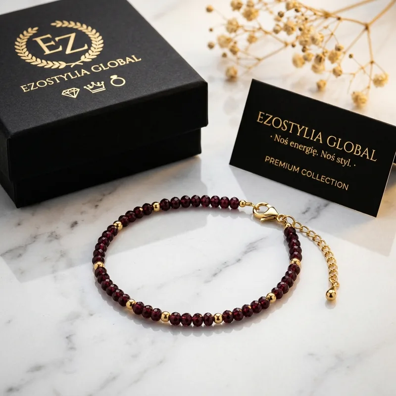 Bransoletka Thin Garnet · Pasja Wina