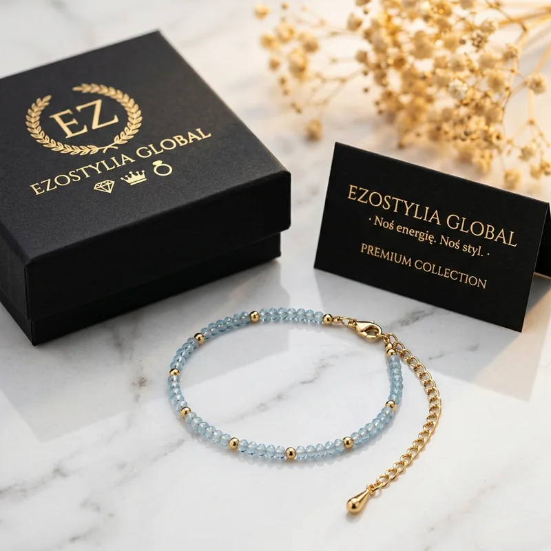 Bransoletka Thin Aquamarine · Czysty Spokój
