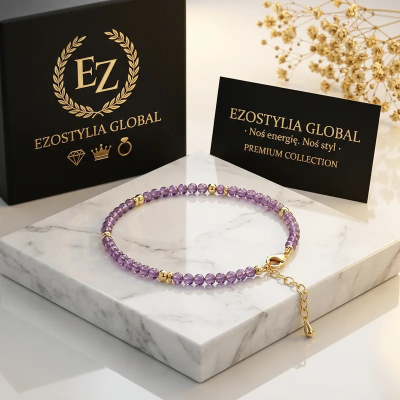 Bransoletka Thin Amethyst · Spokojny Umysł