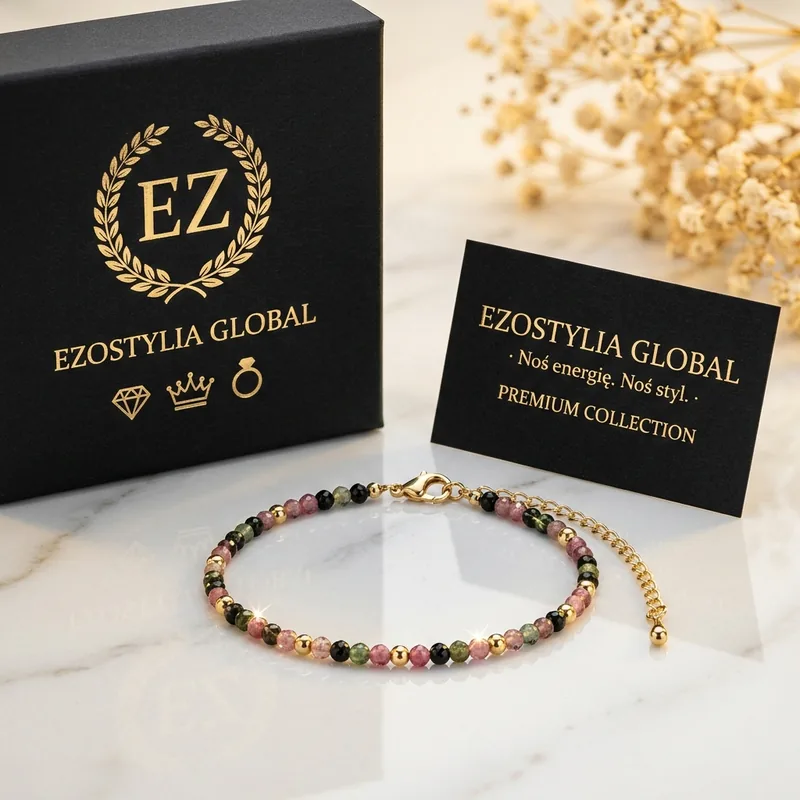 Bransoletka Thin Tourmaline · Tęczowa Energia