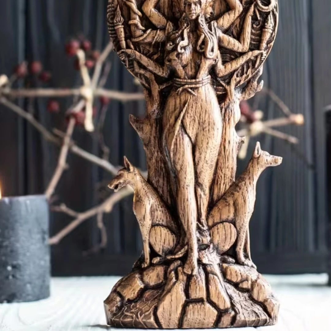 Rzeźba Hekate — Bogini Magii · Ośmioramienna · Tabletka Duchowa